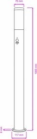 BRILAGI - Lampă de exterior cu senzor ELIA 1xE27/20W/230V IP44 100 cm crom