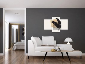 Tablou - Abstracție cu frunze tropicale N⁰4 (90x60 cm)