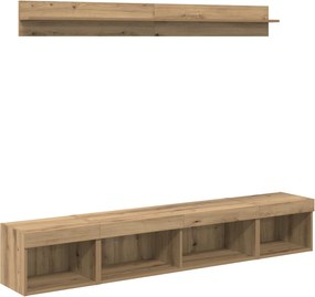 vidaXL Set Dulap pentru Televizor Montat pe Perete 5 pcs Lemn compozit