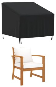 359667 vidaXL Husă scaun de grădină, negru, 90x90x50/75 cm, Oxford 420D