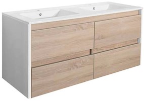 Dulap de bază Porto 120 cu lavoar alb-stejar sonoma