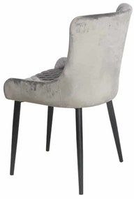 Scaun Grigio, structura metalica si catifea