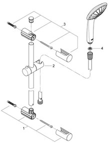 GROHE 27326000 - Set de duș VITALIO JOY 600 mm crom lucios