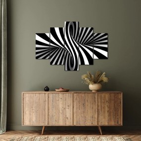 Tablou abstract cu dungi de zebră (150x105 cm)