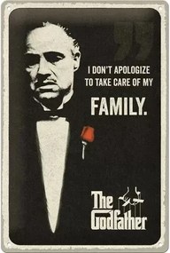 Placă metalică The Godfather - I don't apologize, (20 x 30 cm)