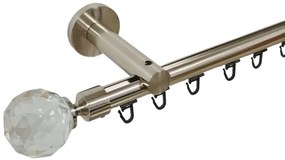 Galerie SIMPLA PRINDERE PERETE TEAVA PROFIL 19 MM -KULA CRYSTAL- INOX (Alege marime: 400 cm)
