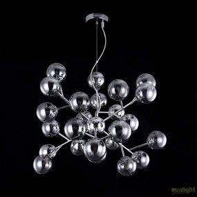 Lustra deosebita cu 24 de surse de lumina Dallas, crom/ fumuriu MYMOD545PL-24CH