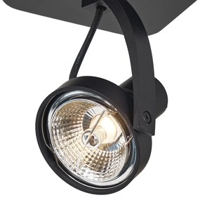 Spot de tavan de design negru GU10 70mm rotativ și înclinabil - Vo