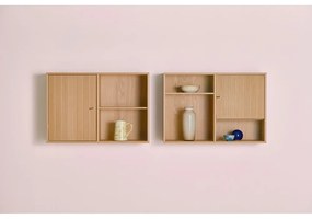 Bibliotecă în culoare naturală cu aspect de lemn de stejar suspendată 89x61 cm Mistral – Hammel Furniture