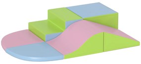 HOMCOM Modul motricitate bebeluși 6 bucăți parcurs motricitate bebeluși din spumă EPE pentru copii preșcolari, multicolor | Aosom Romania