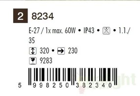 Aplica de perete exterior IP43, up light, auriu antic Velence 8234 RX