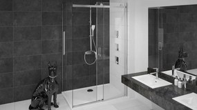 Cabina de dus Rea Nixon deschidere stanga 140x90 cm crom