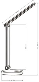 Lampă LED RGBW tactilă dimabilă de masă NEPTUN LED/7W/230V negru