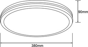 Brilliant - Plafonieră LED LASKOS LED/22W/230V, diam. 38 cm, lemn de hevea