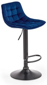 Scaun de bar H95 velvet bleumarin