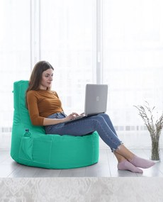 Fotoliu puf pentru grădină EVA Sport - Turquoise