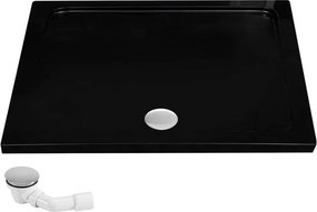 Cabina de dus Fargo cu cadita neagra 100x80 auriu