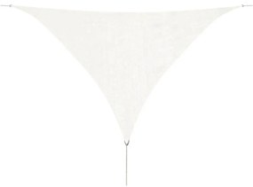 vidaXL Pânză parasolar din hdpe triunghiulară 3,6x3,6x3,6 m, alb