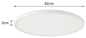 Brilagi - Lampă LED dimabilă ULTRA SLIM, 24W/230V, Ø 42 cm, albă + telecomandă