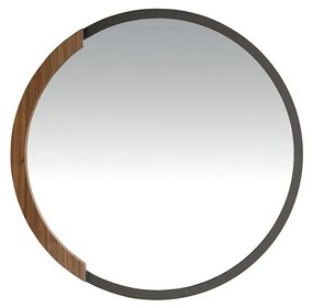 Oglinda decorativa design LUX Round black steel, 80cm