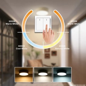 Brilagi - Plafonieră LED POOL, 18W, 230V, 3000/4500/6000K, Ø 20 cm, bej