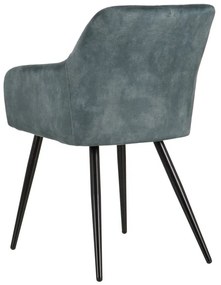 Scaun dining albastru Blue Fabric