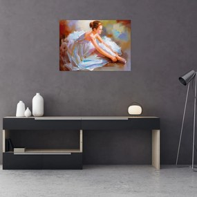 Tablou pe sticlă - Balerina (70x50 cm)