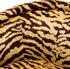 Fotoliu pivotant design lux Catene, model tigrat maro