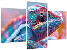 Tablou - Cameleon colorat (90x60 cm)