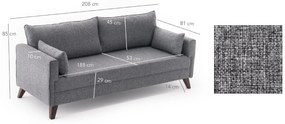Canapea extensibilă Bella Sofa Bed - Grey