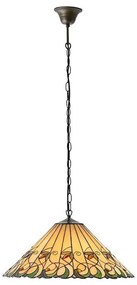 Endon 64194 - Lustru Tiffany JAMELIA pe lanț, 3x E27/60W/230V, diametru 50 cm