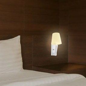 Lampă de perete LED cu port USB LED/2W/230V 3000K albă