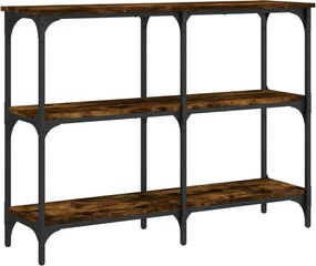 vidaXL Măsuță consolă, stejar fumuriu, 100x29x75 cm, lemn prelucrat