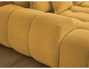 Colțar galben muștar extensibil/cu spațiu de depozitare cu tapițerie din chenille (cu colț pe partea dreaptă/în formă de "U") Everest – Bobochic Paris