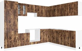 vidaXL Set dulap de bucătărie din 14 piese „Kalmar” stejar afumat Lemn