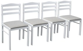 Set mobilier sufragerie Sesiones (alb + bej gri) (pentru 4 persoane). 1116505