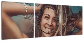 Tablou - Portretul unei femei tinere (cu ceas) (90x30 cm)