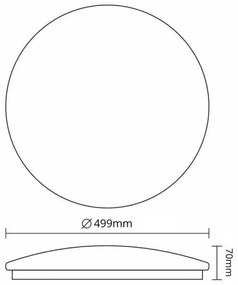 Plafonieră LED dimabilă OPAL LED/48W/230V 3000-6500K + telecomandă