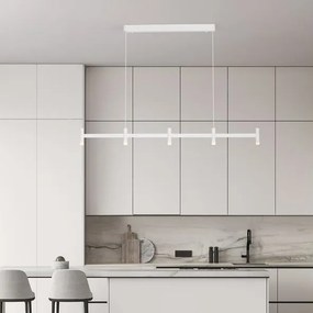 Lustra liniara cu 5 spoturi LED 2700K POETIC alb