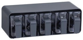 Set 5 cutii depozitare , UnicUtil, Versatile Durable, Antracit