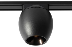 Spot modern negru pentru sistem de șine monofazat 6W 3000K - Magnetic Zagaye