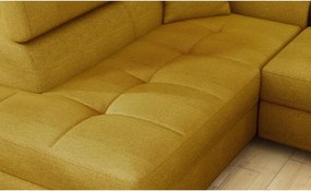 Colțar galben extensibil/cu spațiu de depozitare (cu colț pe partea stângă/în formă de ”L”) Anton – ELTAP