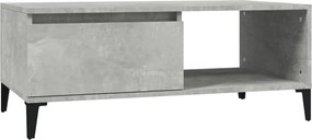 vidaXL Măsuță de cafea, gri beton, 90x50x36,5 cm, lemn prelucrat