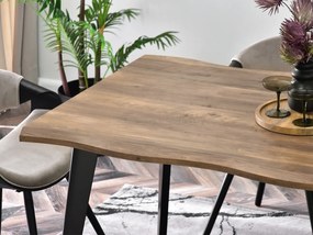 Masă de sufragerie Maui (nuc + negru). 1111756