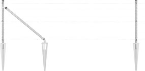 vidaXL Stâlp de gard. 26 pcs Gri 3,2 x 3,2 x 100 cm