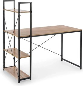 Birou NARVIK B1, stejar sonoma/negru, 120x64x120 cm