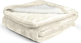 Pătură din microflanel cu imitație de mielușel