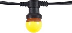 Ghirlandă luminoasă conectabilă neagră cu priză 14m, inclusiv 30 de becuri E27 IP64 - Lubber