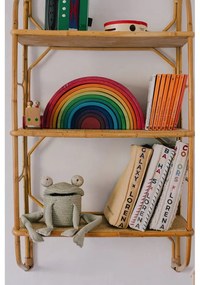 Coș de jucării pentru copii verde din material textil ø 15x15 cm Mini Fred the Frog – Lorena Canals