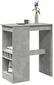 vidaXL Masă de bar cu raft gri beton 90x47,5x103,5 cm lemn prelucrat